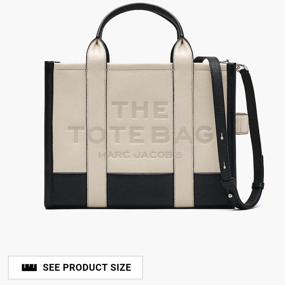 Marc Jacobs Black and Cream Tote Bag